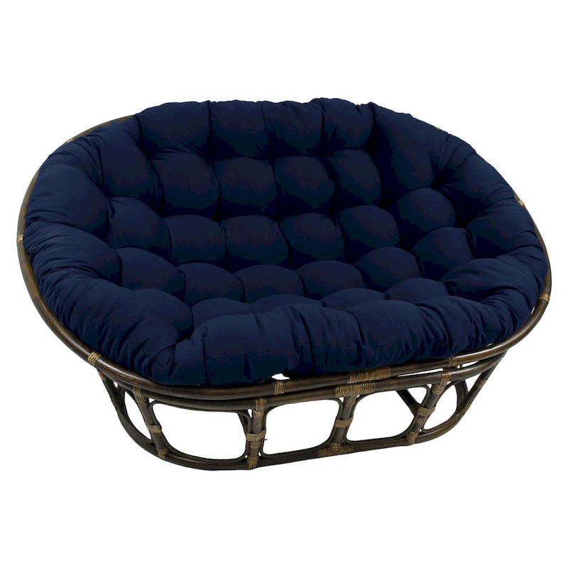 Coussin de canapé Papasan double en sergé uni, 65 x 48 pouces (coussin seulement)