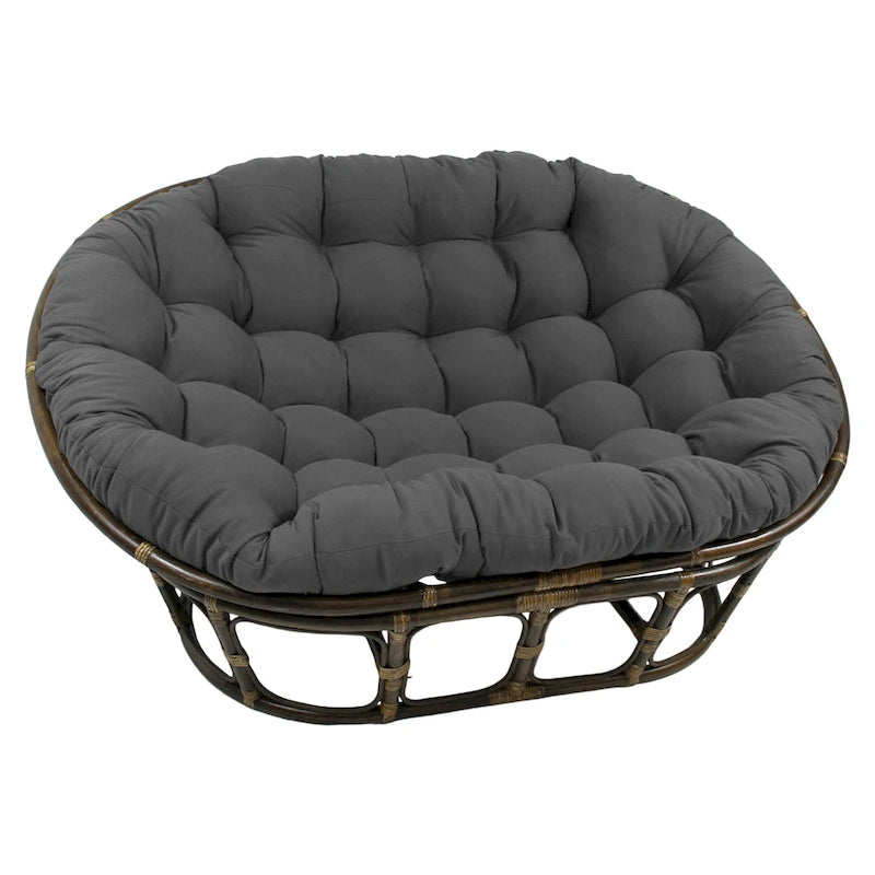 Coussin de canapé Papasan double en sergé uni, 65 x 48 pouces (coussin seulement)