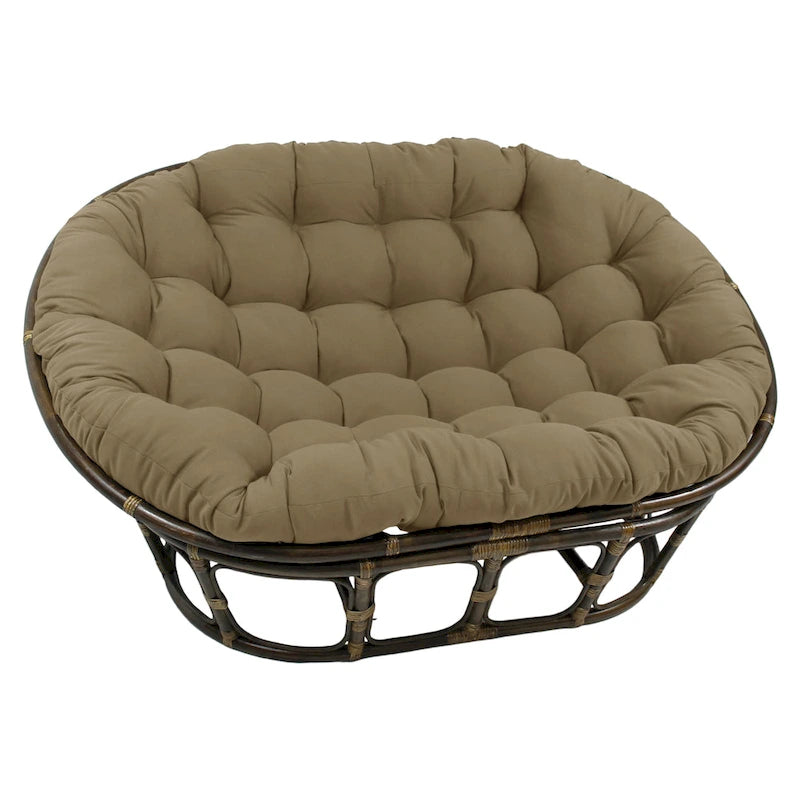 Coussin de canapé Papasan double en sergé uni, 65 x 48 pouces (coussin seulement)