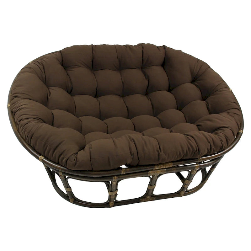 Coussin de canapé Papasan double en sergé uni, 65 x 48 pouces (coussin seulement)