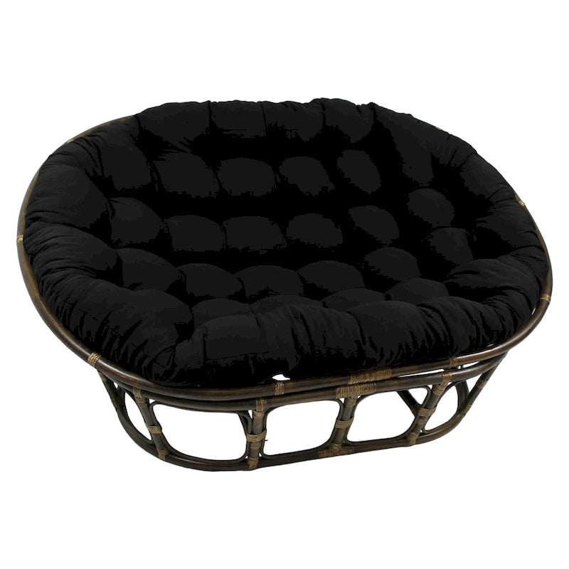 Coussin de canapé Papasan double en sergé uni, 65 x 48 pouces (coussin seulement)