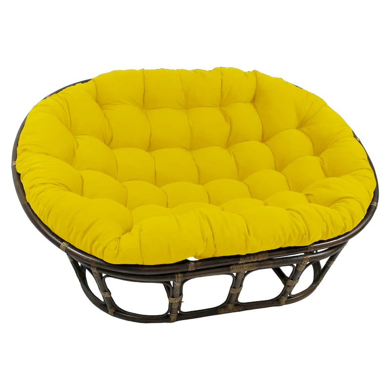 Coussin de canapé Papasan double en sergé uni, 65 x 48 pouces (coussin seulement)