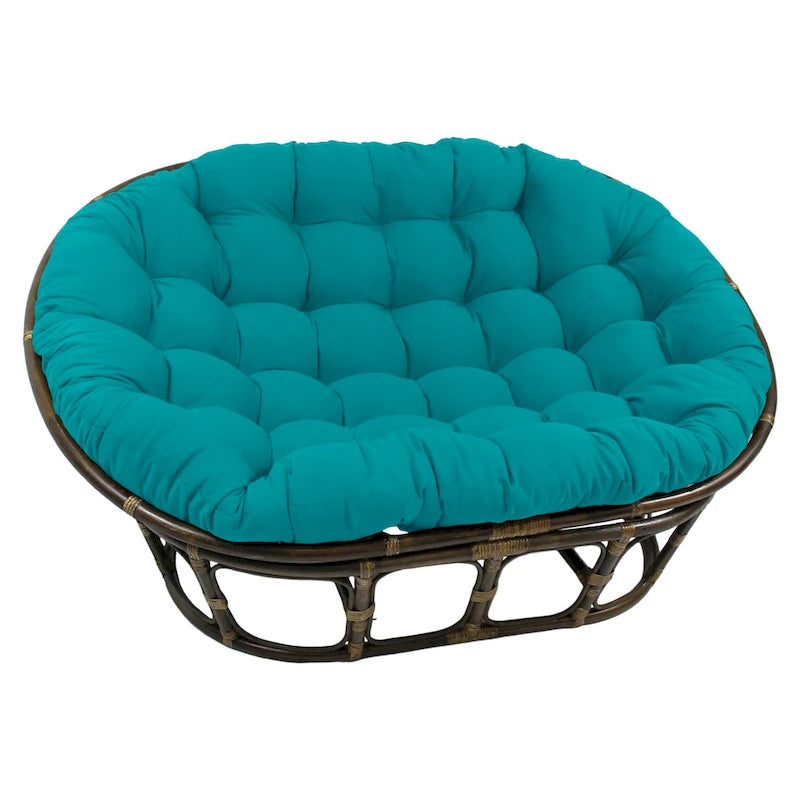 Coussin de canapé Papasan double en sergé uni, 65 x 48 pouces (coussin seulement)