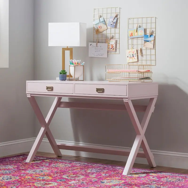 Bureau rectangulaire Poppy avec rangement