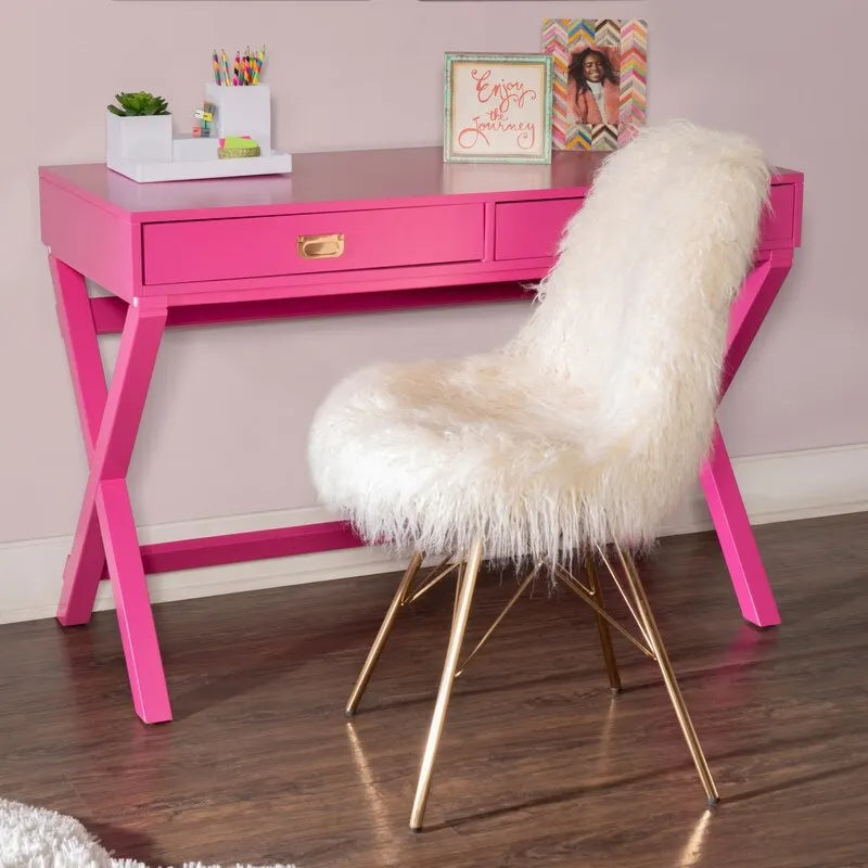Bureau rectangulaire Poppy avec rangement