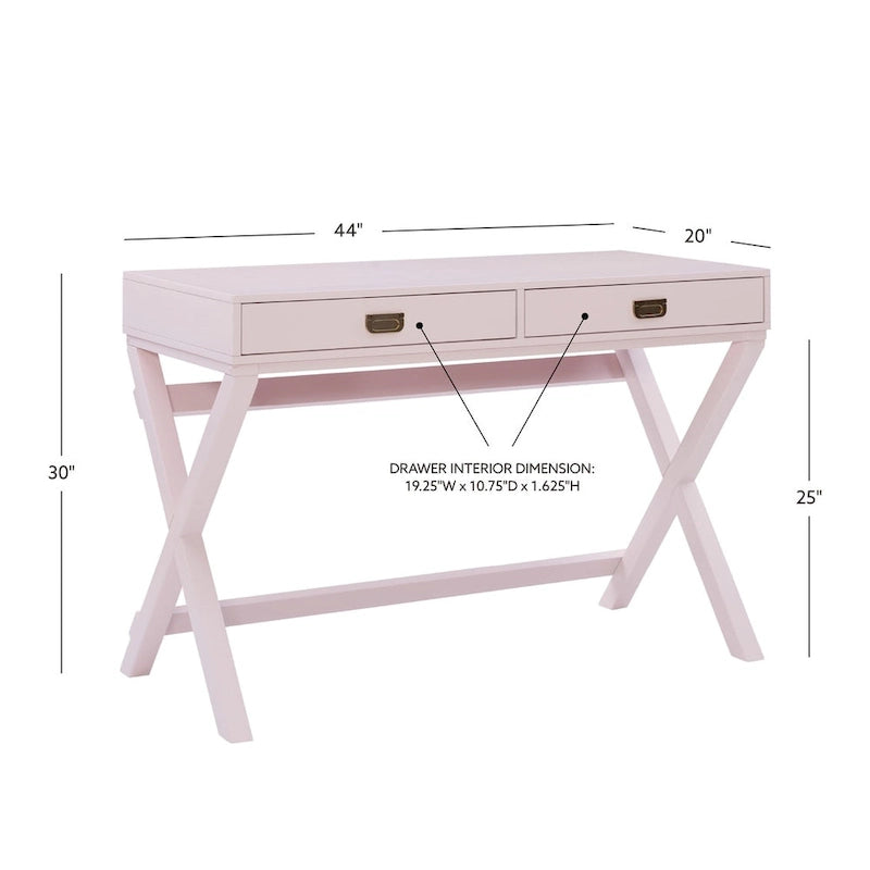 Bureau rectangulaire Poppy avec rangement