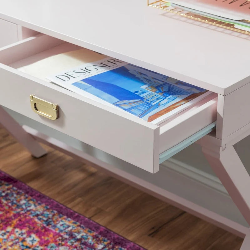 Bureau rectangulaire Poppy avec rangement