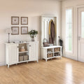 Ensemble de rangement pour entrée Salinas avec porte-manteau, banc à chaussures et armoire