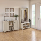 Salinas Entryway Storage Set with Hall Tree, Shoe Bench and Cabinet