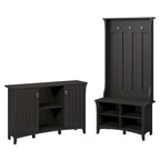 Ensemble de rangement pour entrée Salinas avec porte-manteau, banc à chaussures et armoire