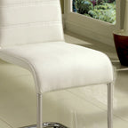 Ensemble de salle à manger 7 pièces Benton avec plateau en verre blanc contemporain par Furniture of America