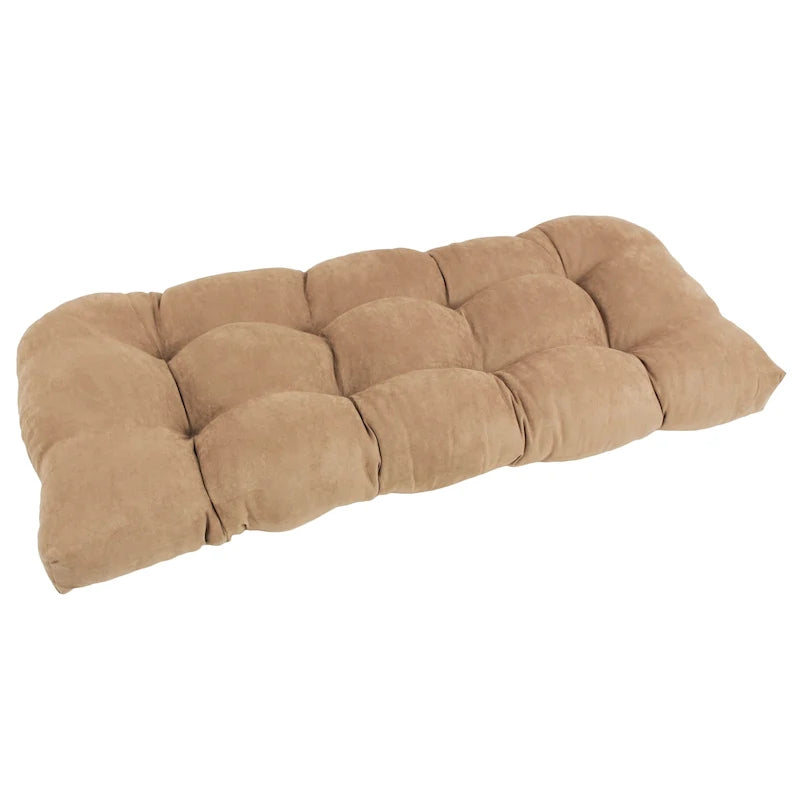 Coussin de banc en microsuède à dossier arrondi de 42 x 19 pouces (42 x 19)