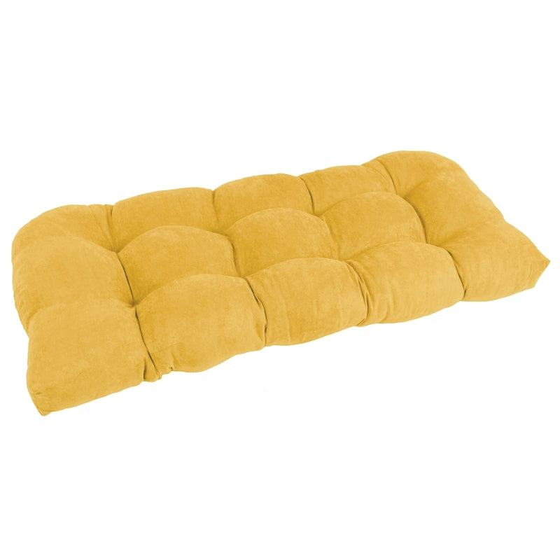 Coussin de banc en microsuède à dossier arrondi de 42 x 19 pouces (42 x 19)