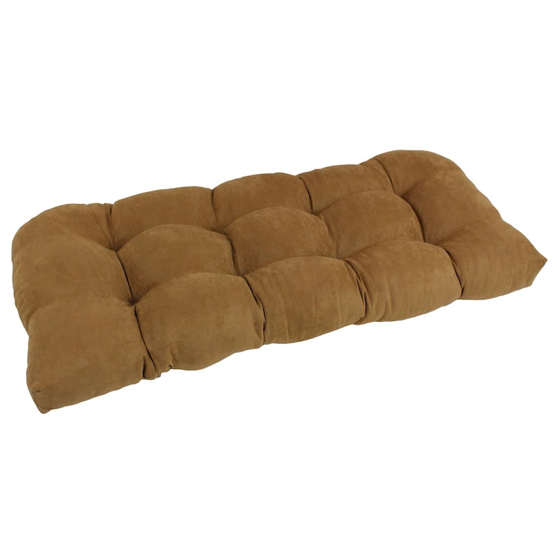 Coussin de banc en microsuède à dossier arrondi de 42 x 19 pouces (42 x 19)
