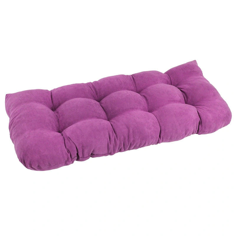 Coussin de banc en microsuède à dossier arrondi de 42 x 19 pouces (42 x 19)