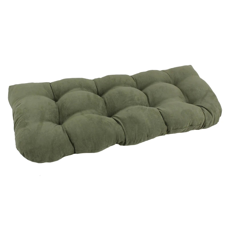 Coussin de banc en microsuède à dossier arrondi de 42 x 19 pouces (42 x 19)