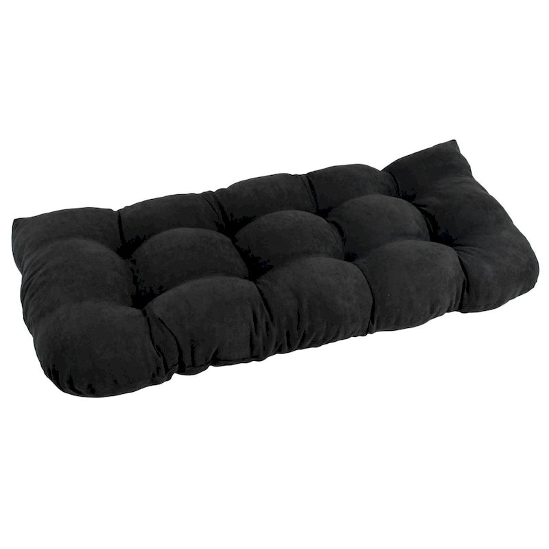 Coussin de banc en microsuède à dossier arrondi de 42 x 19 pouces (42 x 19)