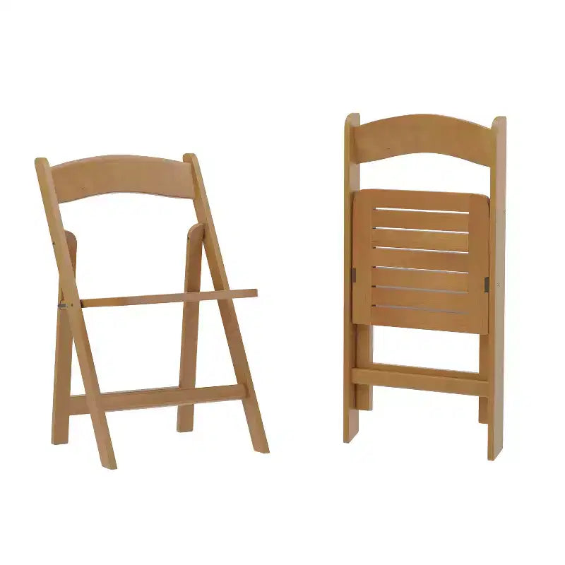 Flash Furniture Holden, chaises de salle à manger pliantes en bois massif, de qualité commerciale – ensemble de 2