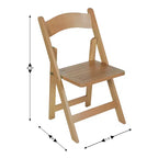 Flash Furniture Holden, chaises de salle à manger pliantes en bois massif, de qualité commerciale – ensemble de 2