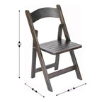 Flash Furniture Holden, chaises de salle à manger pliantes en bois massif, de qualité commerciale – ensemble de 2