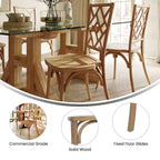 Chaise de salle à manger empilable Flash Furniture Brooklyn en bois massif de qualité commerciale avec dossier finement détaillé