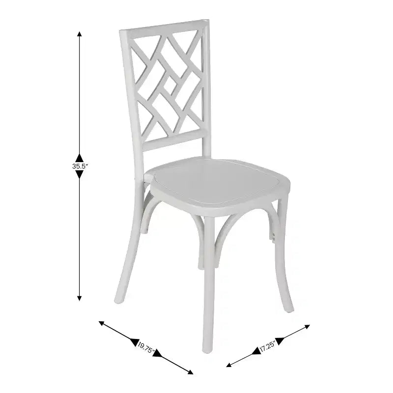 Chaise de salle à manger empilable Flash Furniture Brooklyn en bois massif de qualité commerciale avec dossier finement détaillé