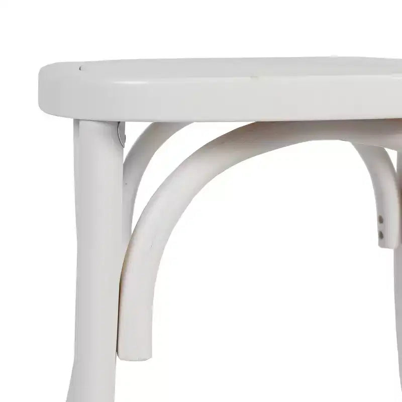 Chaise de salle à manger empilable Flash Furniture Brooklyn en bois massif de qualité commerciale avec dossier finement détaillé