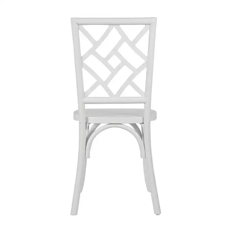 Chaise de salle à manger empilable Flash Furniture Brooklyn en bois massif de qualité commerciale avec dossier finement détaillé
