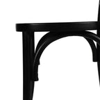 Chaise de salle à manger empilable Flash Furniture Brooklyn en bois massif de qualité commerciale avec dossier finement détaillé