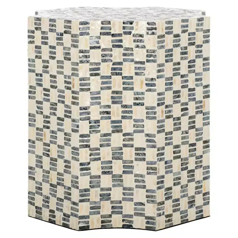 Table d'appoint Lindar - ACC1807A - Blanc/Noir - Safavieh