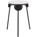 Everbrooke Round Accent Table - ACC4607A - White Marble/Black - Safavieh