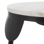 Table d'appoint ronde Everbrooke - ACC4607A - Marbre blanc/Noir - Safavieh