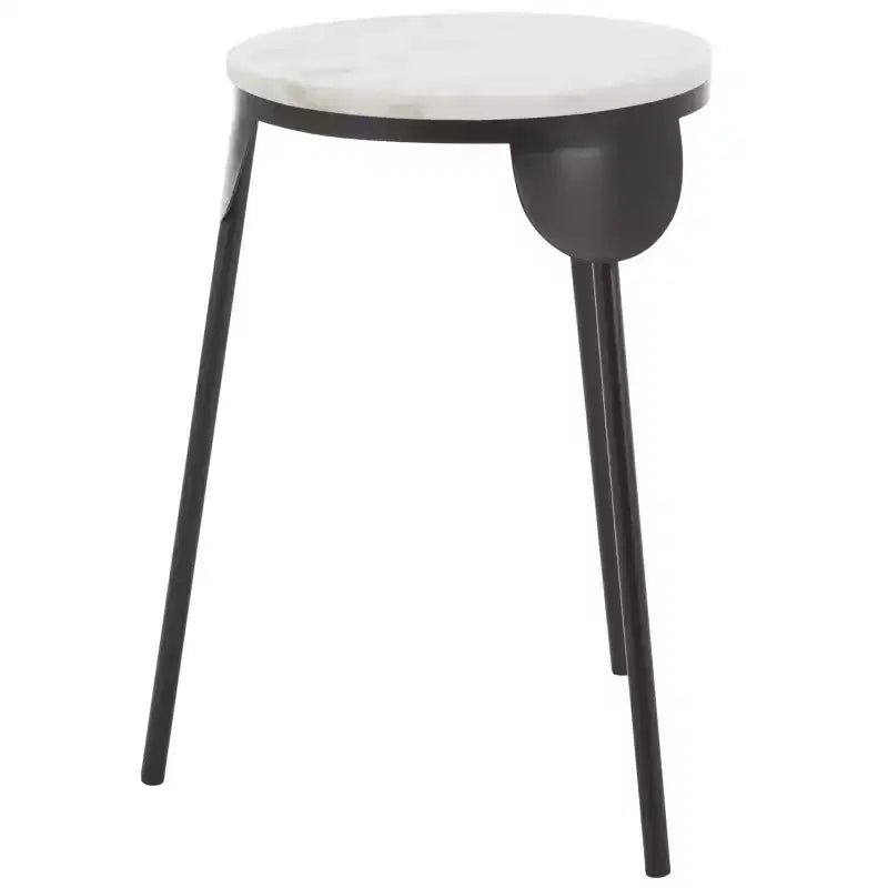 Table d'appoint ronde Everbrooke - ACC4607A - Marbre blanc/Noir - Safavieh