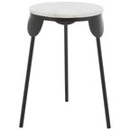 Table d'appoint ronde Everbrooke - ACC4607A - Marbre blanc/Noir - Safavieh