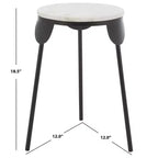 Table d'appoint ronde Everbrooke - ACC4607A - Marbre blanc/Noir - Safavieh