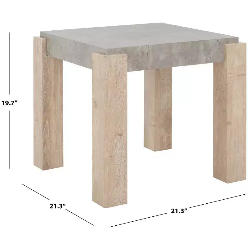 Table d'appoint Coromio - ACC7005A - Gris clair/Naturel - Safavieh