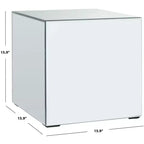 Table d'appoint miroir Betony - ACC9704A - Argent/Miroir - Safavieh