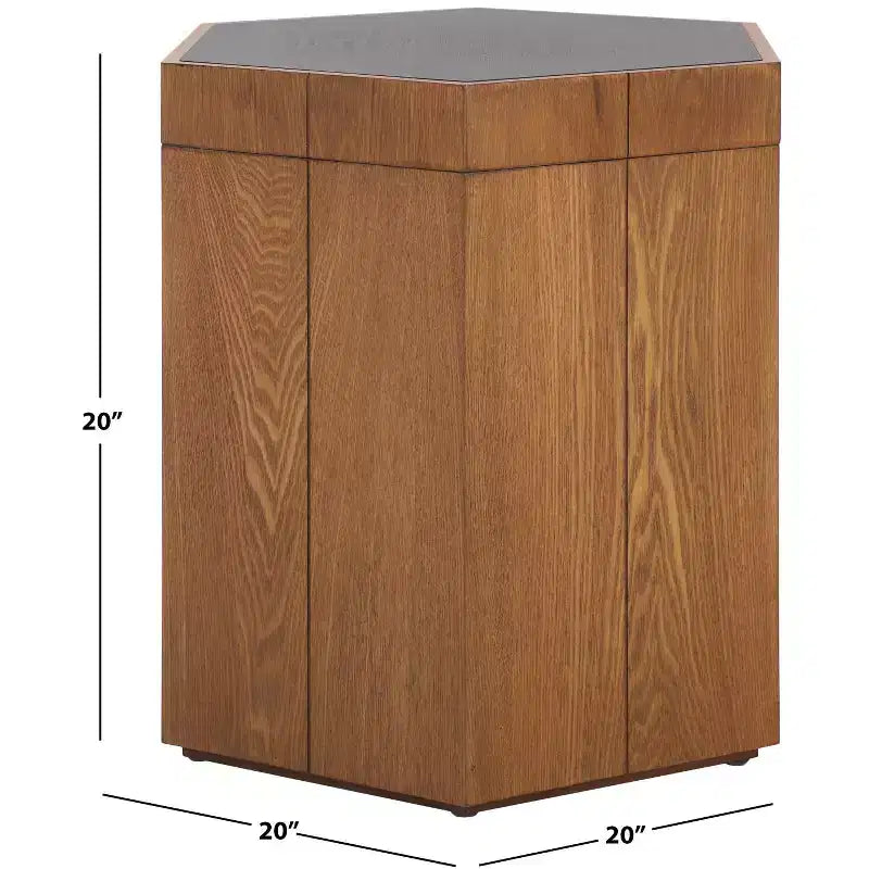 Table d'appoint Rafaela Hexagon avec plateau de rangement - ACC9710 - Safavieh