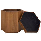 Table d'appoint Rafaela Hexagon avec plateau de rangement - ACC9710 - Safavieh