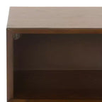 Commode 2 tiroirs 1 étagère Scully avec USB - CHS6417 - Chêne moyen/Or antique - Safavieh