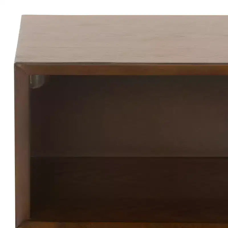 Commode 2 tiroirs 1 étagère Scully avec USB - CHS6417 - Chêne moyen/Or antique - Safavieh