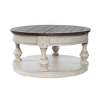 Ensemble 3 pièces blanc cassé Morgan Creek (1 table basse, 2 tables d'appoint)