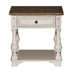 Ensemble 3 pièces blanc cassé Morgan Creek (1 table basse, 2 tables d'appoint)