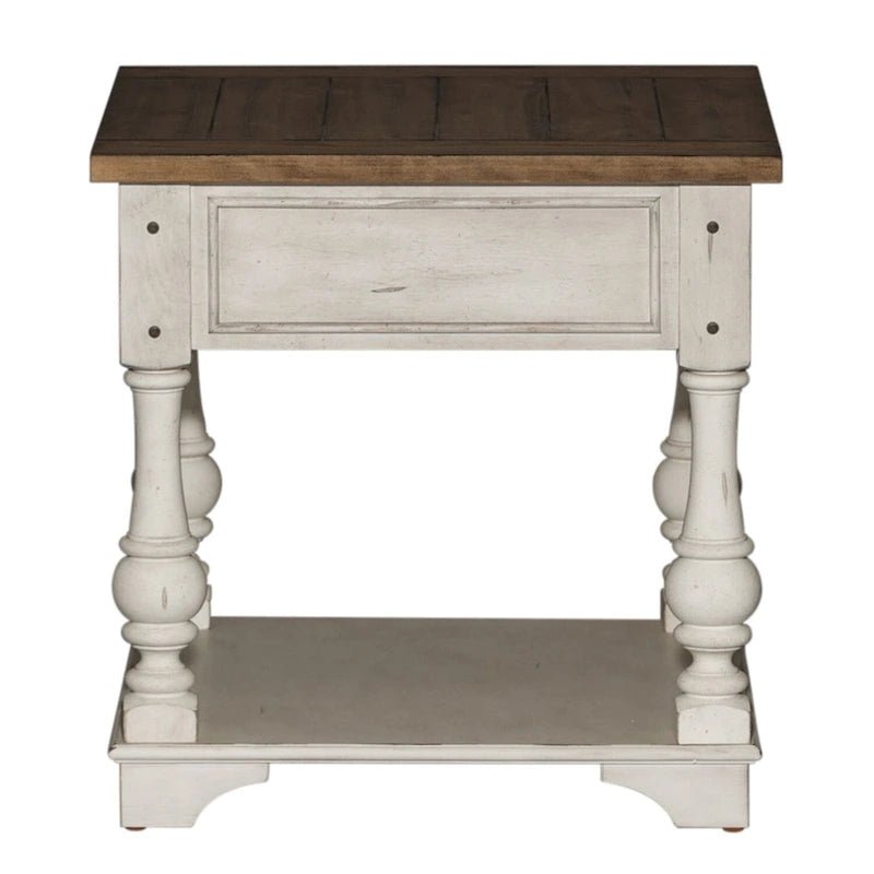 Ensemble 3 pièces blanc cassé Morgan Creek (1 table basse, 2 tables d'appoint)