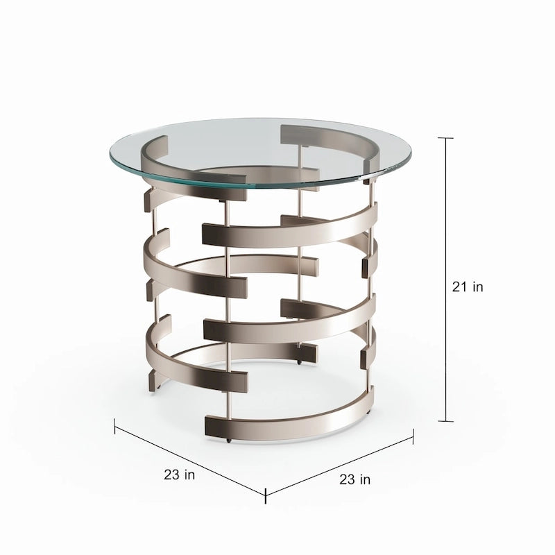 Table d'appoint en métal champagne Grant de SEI Furniture