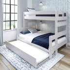 Plank+Beam Solid Wood Farmhouse Twin over Full Bunk Bed Bed with Trundle