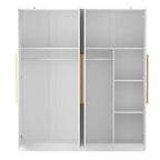 Armoire Kerrogee 4 portes avec tringle de suspension, 70,9H x 63W, blanche