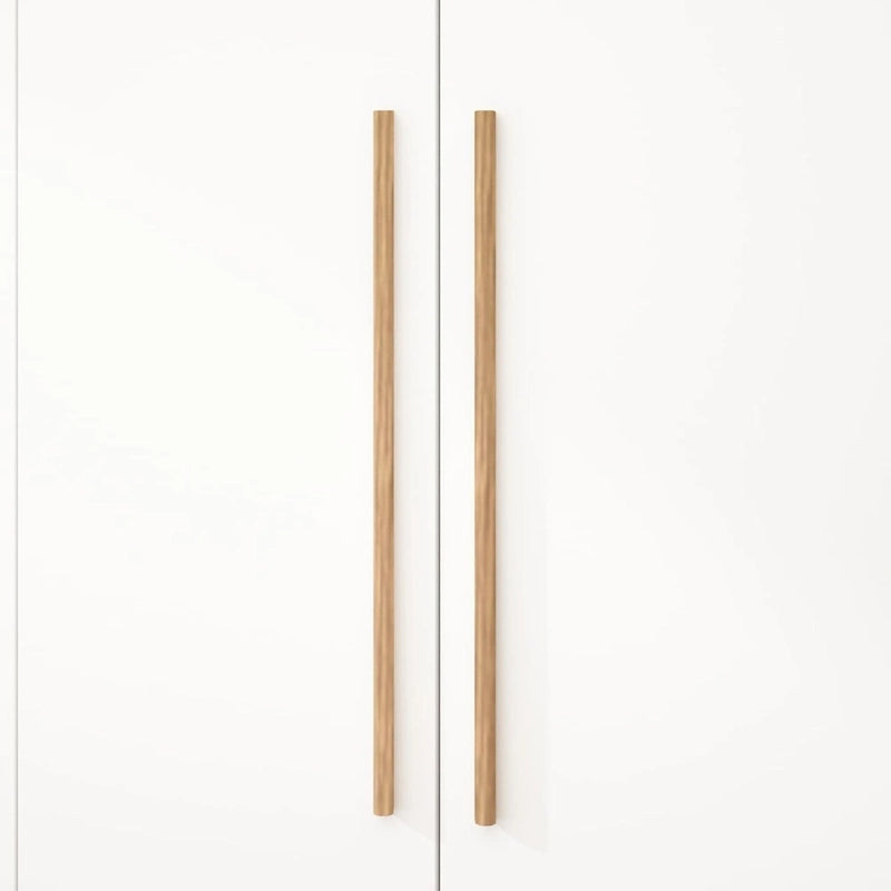 Armoire Kerrogee 4 portes avec tringle de suspension, 70,9H x 63W, blanche