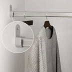Armoire Kerrogee 4 portes avec tringle de suspension, 70,9H x 63W, blanche