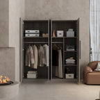 Armoire Kerrogee 4 portes avec tringle de suspension, 70,9H x 63W, blanche
